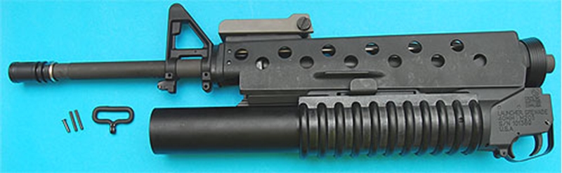 Picture of G&P M16A2 with M203 Front Set for M4 AEG.