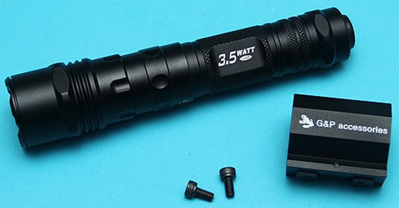 Picture of G&P 200 Lumen LED Rechargeable Flashlight w/ Scout Mount