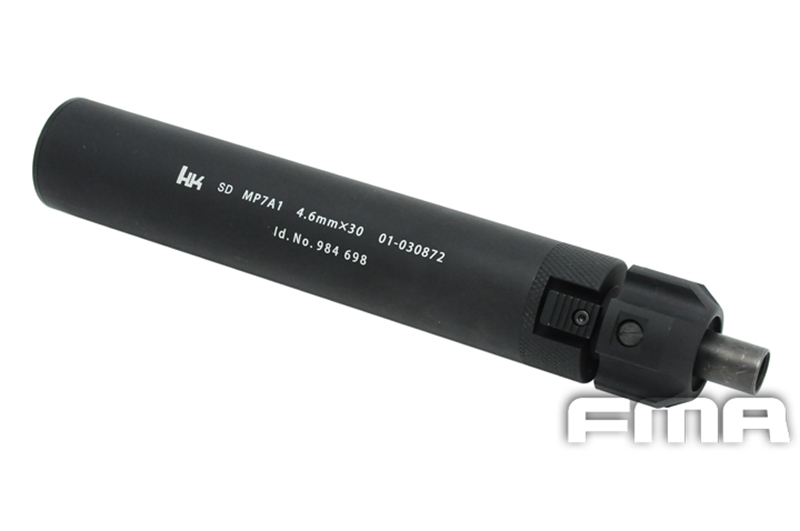 Picture of FMA MP7 QD Silencer With Steel Flash Hider (Black) For KSC KWA