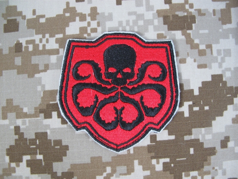 Picture of Warrior The Avengers Captain America Black Skull Patch (Red) mbss mlcs lbt