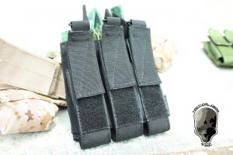 Picture of TMC MOLLE Tri Open Top Mag Pouch for MP7 Magazine (BK)