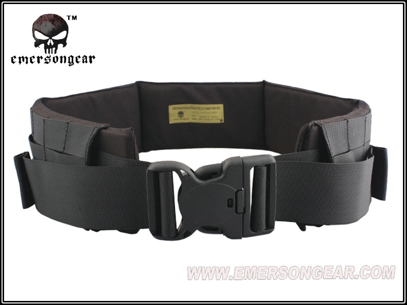 Specwarfare Airsoft. Emerson Gear MOLLE Padded Patrol Belt (Black)