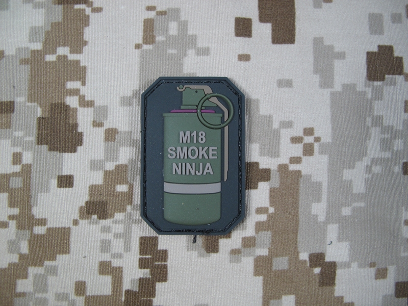 Picture of Mil-Spec Monkey Velcro Patch Smoke Ninja (OD Green)