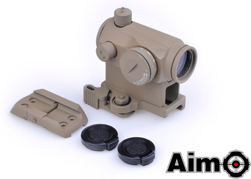 Picture of AIM-O T1 Airsoft Red Dot Sight w/ QD High Mount Set (DE)