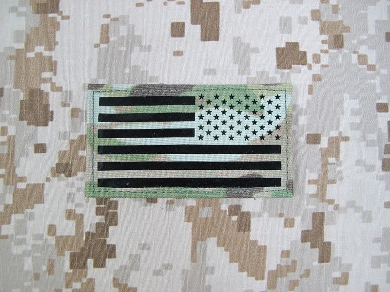 Picture of US Navy SEAL NSWDG Devgru Infrared IR US Flag Patch Right (Multicam)