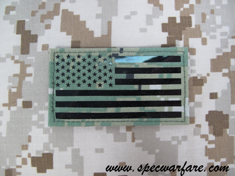 Stars & Stripes Flag AOR1 AOR2 Digital Camouflage Laser Cut IR Look Morale Patch 