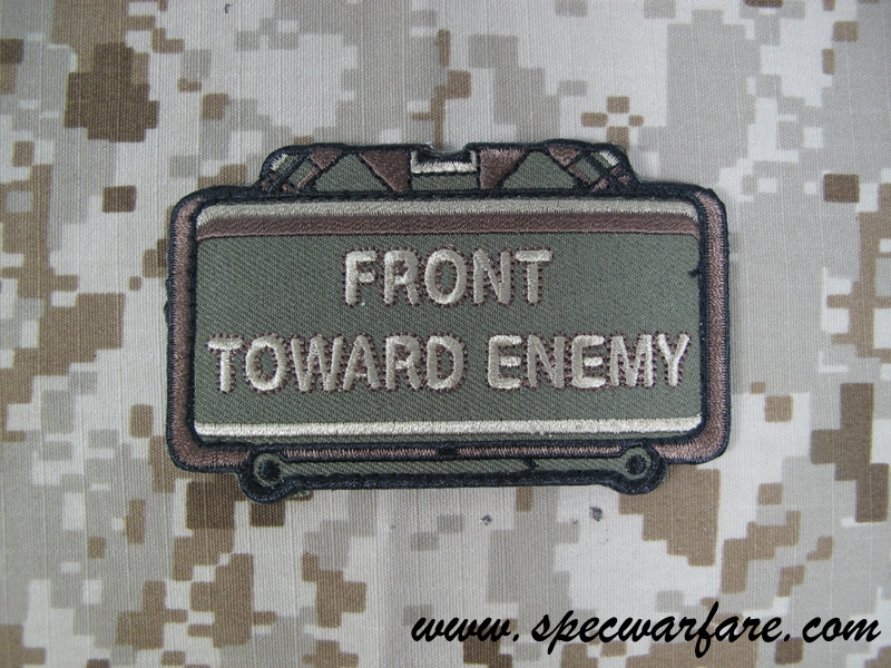 Picture of Mil-Spec Monkey "Front Toward Enemy" Velcro Patch (Forest)