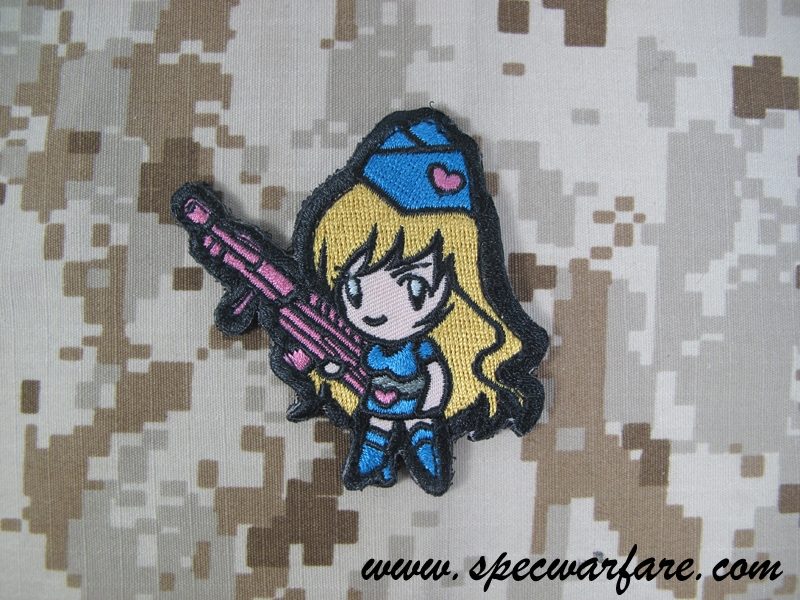 Picture of Mil-Spec Monkey "Gun Girl1" Velcro Patch (Blue)