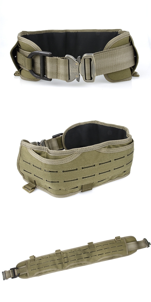 Specwarfare Airsoft. TMC LaserCut PALS Padded Belt Rigger Belt (Khaki)