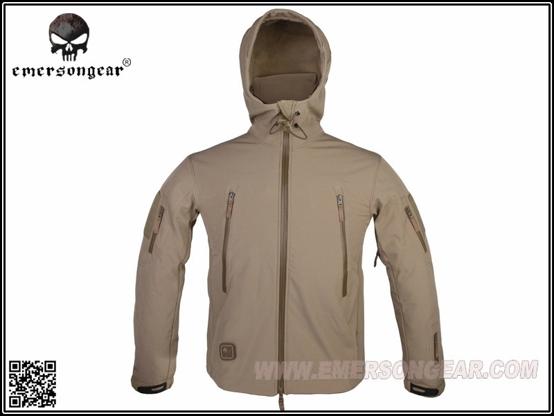 Picture of Emerson Gear Tactical Stealth Reloaded Soft Shell Jacket (Tan)