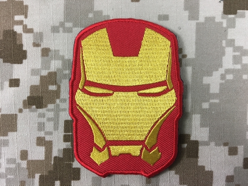 Specwarfare Airsoft. Iron Man, Velcro, Patch, Red