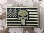Picture of Warrior Skull USA Flag Army Morale Tactical Patch (DE)