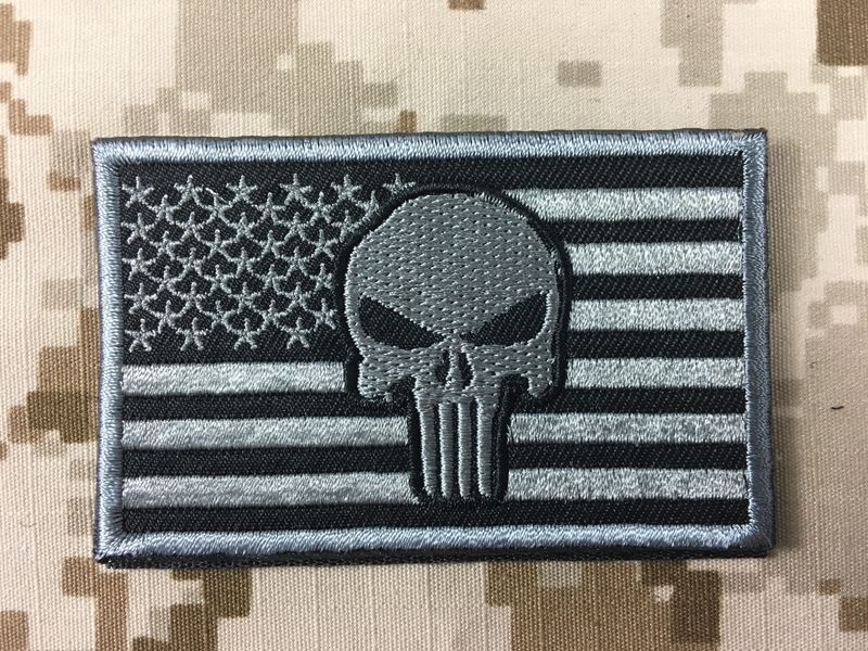 Specwarfare Airsoft Warrior Skull USA Flag Army Morale Tactical Patch