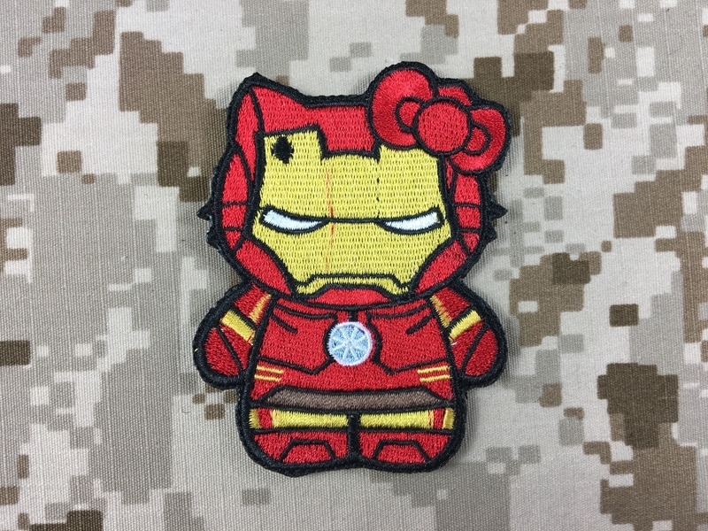 Picture of Warrior Hello Kitty x Iron Man Velcro Patch (Red)