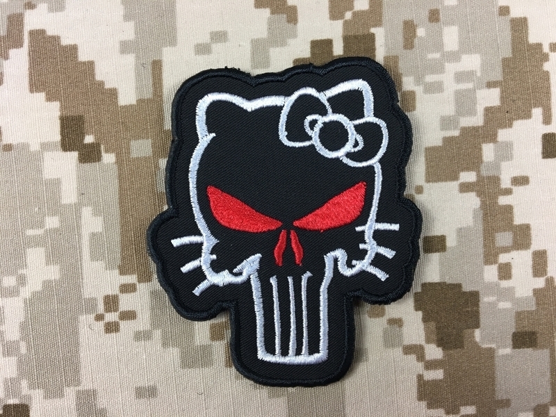 Hello Kitty Punisher 3D PVC Morale Patch – BritKitUSA