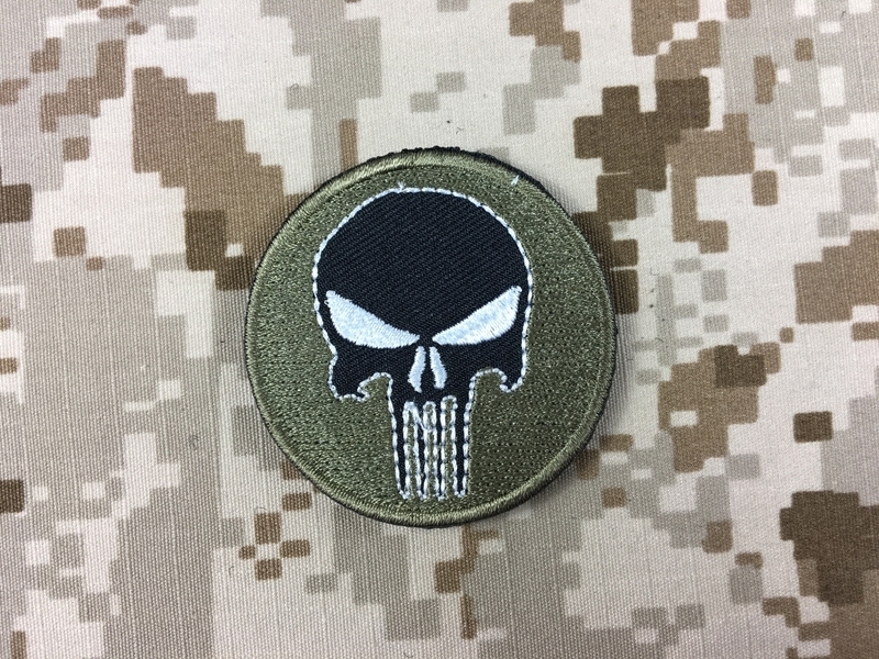 Picture of Warrior Punisher Skull Navy Seal Velcro Patch (Small)