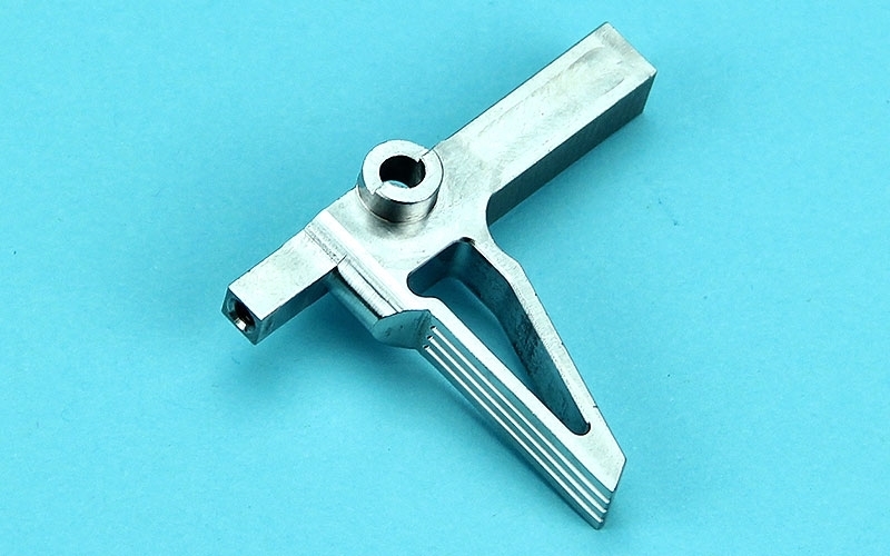 Picture of G&P Stainless Steel Flat Trigger for WA M4 GBB (Silver)