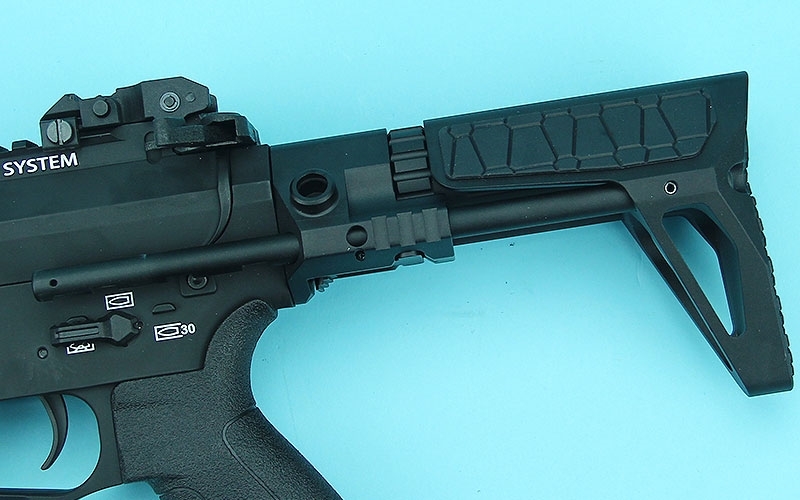 Specwarfare Airsoft. G&P M4 AEG PDW Stock Slim (Checker, Black)