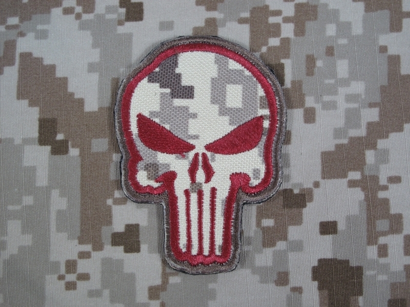 Specwarfare Airsoft. Warrior, Punisher, Skull, Velcro, Patch, Navy