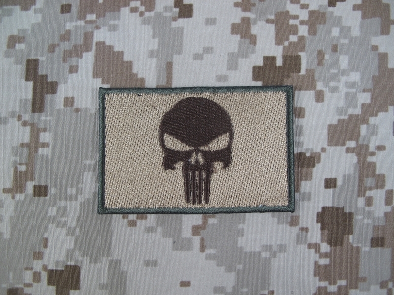 Specwarfare Airsoft. Warrior, Punisher, Skull, Velcro, Patch, Navy Seal