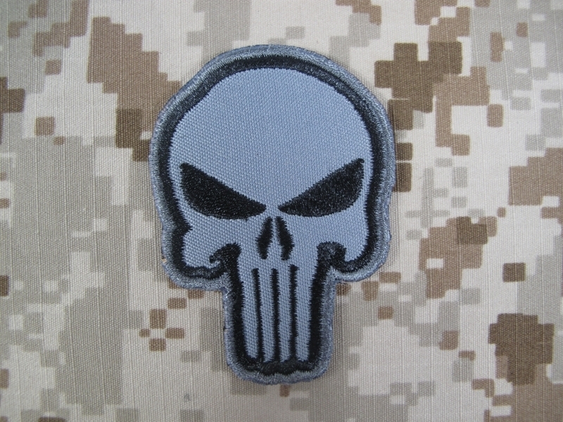 Specwarfare Airsoft. Warrior, Punisher, Skull, Velcro, Patch, Navy