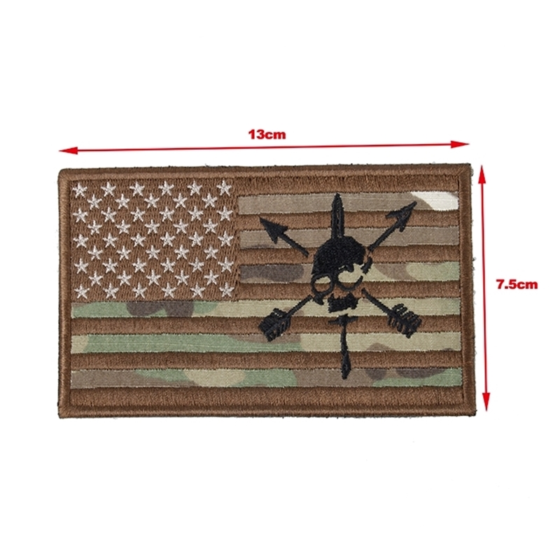 Picture of TMC USA Skull Flag Patch (MC)