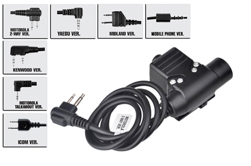 Picture of Z Tactical U94 Headset Cable & PTT (Adapter optional)