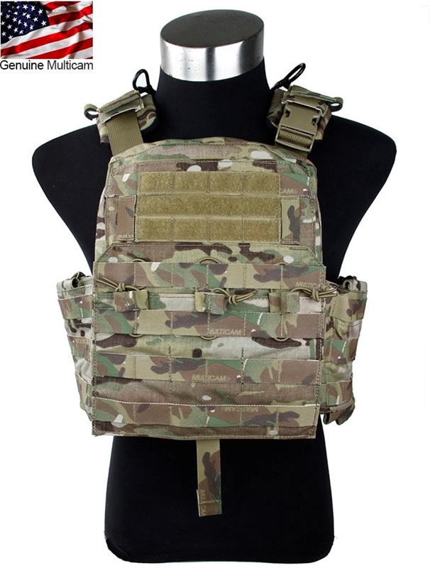 TMC Tactical FCSK Plate Carrier Airsoft Vest Body Armor MOLLE Camo w/ EVA Plate 