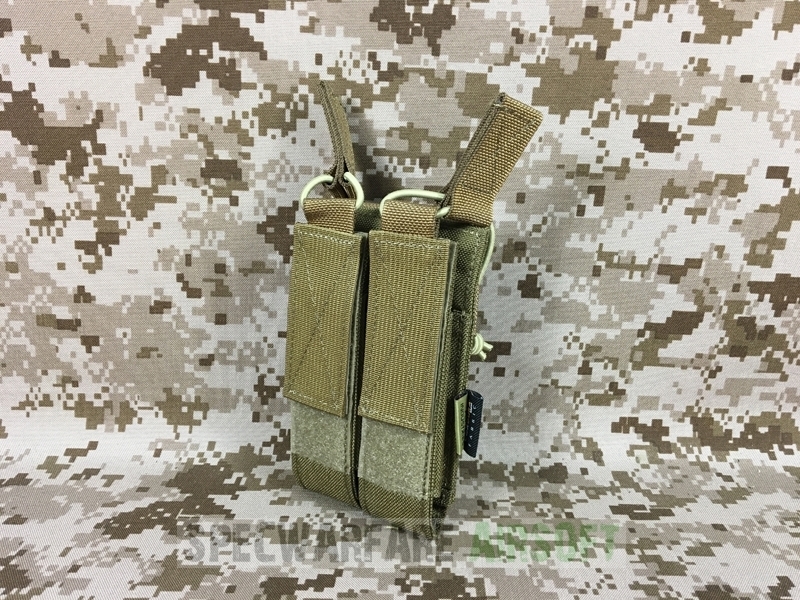 Picture of FLYYE Molle Double Open Top Mag Pouch for MP7 (Coyote Brown)