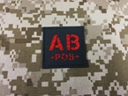 Picture of Warrior AB Pos Type Blood Reflective Patch (Black-Red)