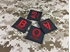 Picture of Warrior O Pos Type Blood Reflective Patch (Black-Red)