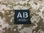 Picture of Warrior AB Pos Type Blood Reflective Patch (Black-White)