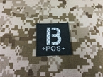 Picture of Warrior B Pos Type Blood Reflective Patch (Black-White)