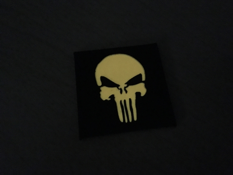 Specwarfare Airsoft Warrior Luminous Punisher Skull Navy Seal Patch Black