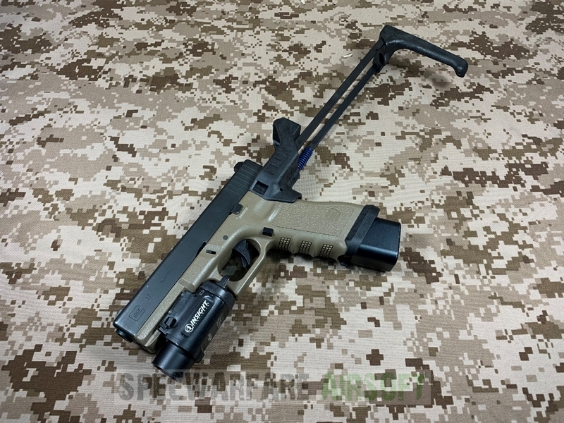 Specwarfare Airsoft. TMC Flowing Brace Stock for GSeries Pistol Glock