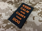 Picture of Warrior Luminous Keep Calm and Carry your DOG Patch (Black)