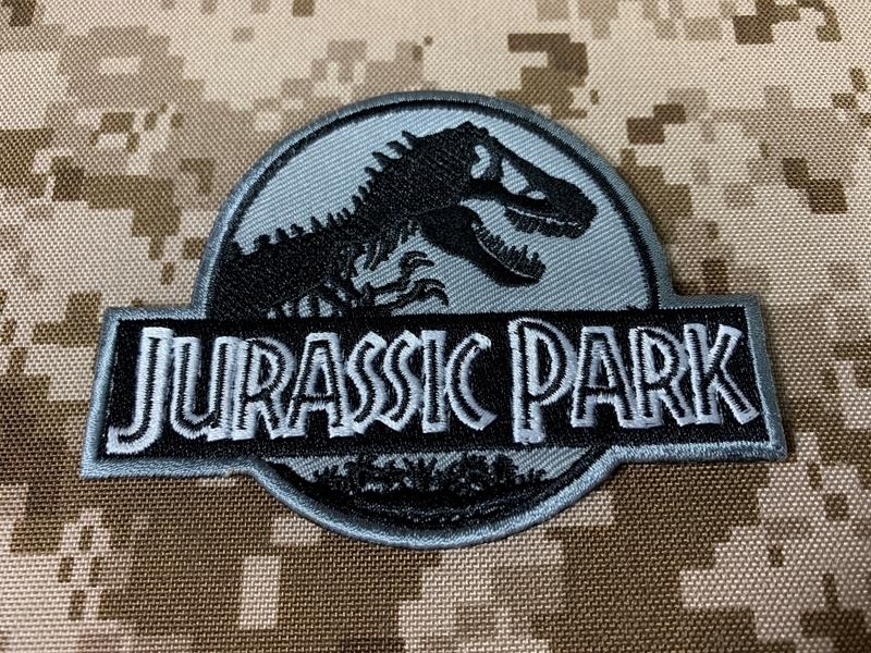 Picture of Warrior Jurassic Park Embroidered Patch (Gray)