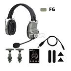Picture of FMA FCS AMP Tactical Upgraded Headset Dual Channel Noise Reduction V60 PTT Plug (FG)
