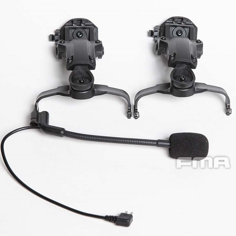 Specwarfare Airsoft. FMA Tactical Headset Bracket Adapter For COMTAC II III Helmet ARC Rail