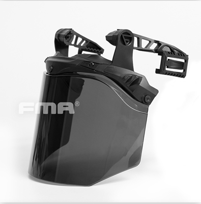 Picture of FMA EX Face Shield Riot Mask Protective Face Goggle EX 3.0 Rail Black (Black Lenses)