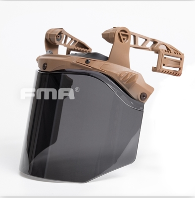 Picture of FMA EX Face Shield Riot Mask Protective Face Goggle EX 3.0 Rail DE (Black Lenses)
