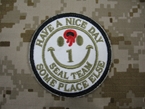 Picture of WARRIOR SEAL TEAM ONE 1 PATCH US NAVY IRAQ HAVE A NICE DAY SOME PLACE ELSE USS WOW