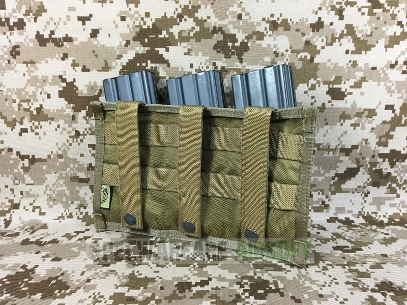 Specwarfare Airsoft. FLYYE RAV Triple M4/M16 Mag Pouch (Coyote Brown)