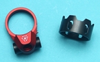 Picture of EMG Strike Industries Licensed Tribus Version 2 Castle Nut & End Plate Set For Marui TM MWS GBBR Series (RED, by G&P)